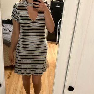 Striped Black and White Dress